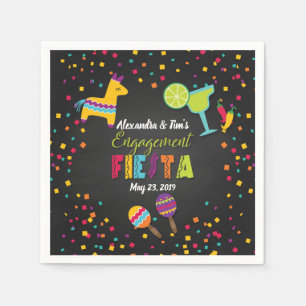Fiesta Engagement Party Napkins Serviette