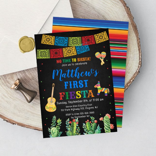 Fiesta Erster Geburtstag Einladung Boy (Von Creator hochgeladen)