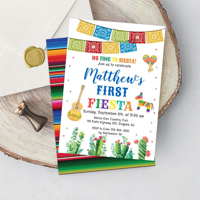 Fiesta Erster Geburtstag Einladung Boy (Von Creator hochgeladen)