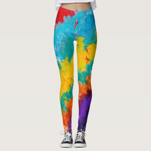 Fiesta-Farbe Spritzfarbe Farbspritzer Leggings