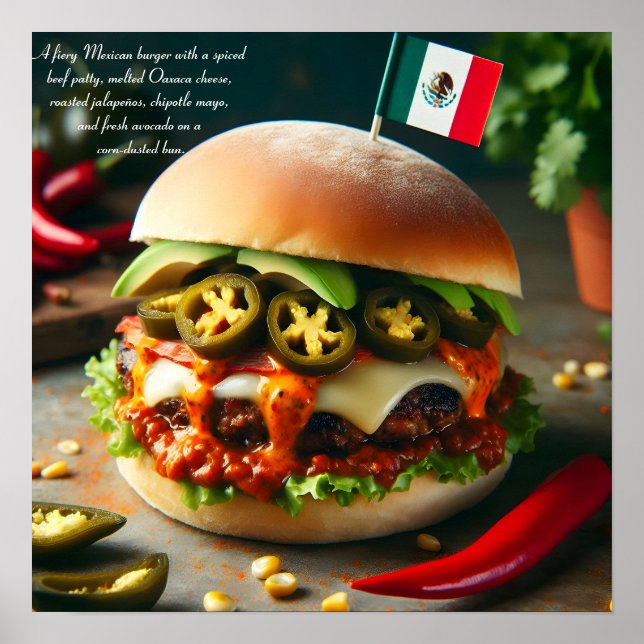 Fiesta Firecracker Burger Poster (Vorne)