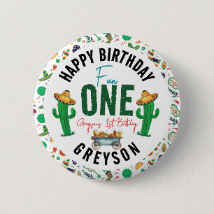 Fiesta First   1. Geburtstag Party Button