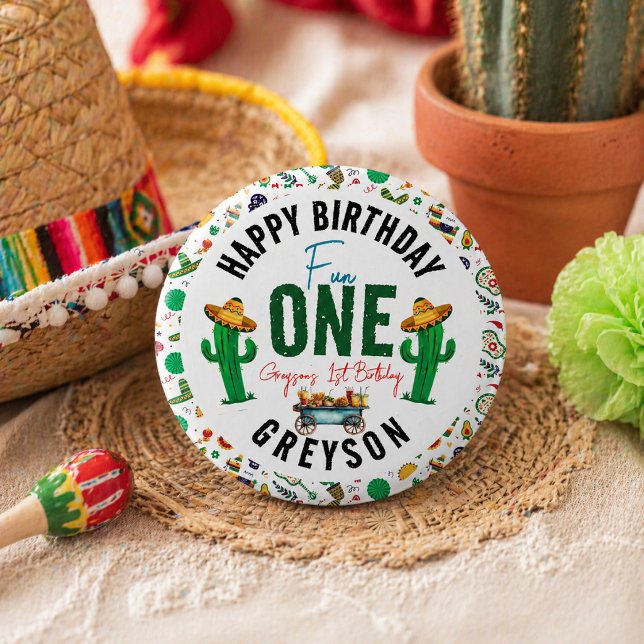 Fiesta First | 1. Geburtstag Party Button (Fiesta First | 1st Birthday Party Button)