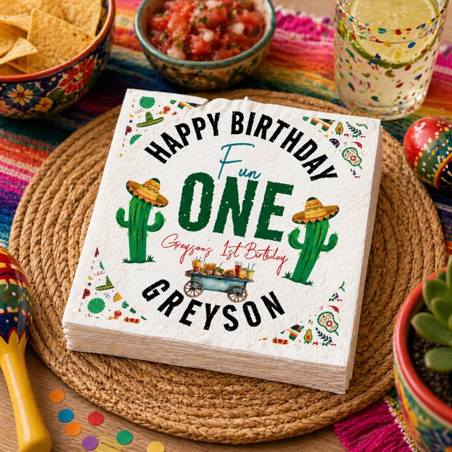 Fiesta First | 1. Geburtstag Party Serviette (Fiesta First | 1st Birthday Party Napkins)
