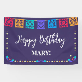 Fiesta Flags auf blau Banner