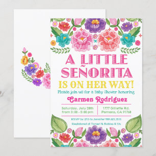 Fiesta Floral Baby Shower Einladung