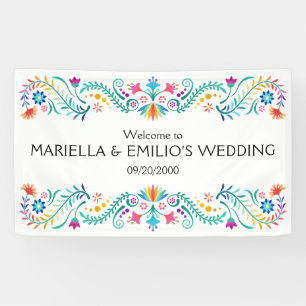 Fiesta Floral Birthday Shower Wedding Banner
