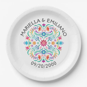 Fiesta Floral Birthday Shower Wedding Pappteller