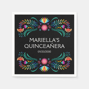Fiesta Floral Birthday Shower Wedding Serviette