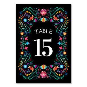 Fiesta Floral Birthday Shower Wedding Tischnummer