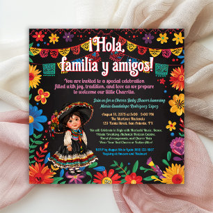 Fiesta Floral Charra Baby-Einweihungsfeier Einladung