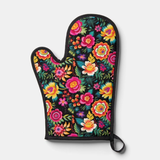 Fiesta Floral Extravaganza Ofenhandschuh (Vorderseite)