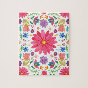 Fiesta Floral Mexicana Folk Puzzle
