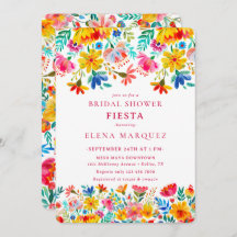 Fiesta Floral Watercolor Brautparty