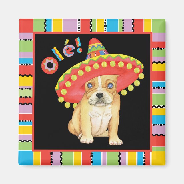 Fiesta Frenchie Magnet (Vorne)