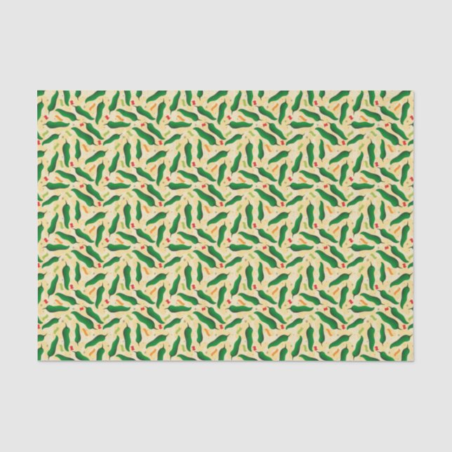Fiesta Fun Green Chile Pattern Seidenpapier (Vorderseite)