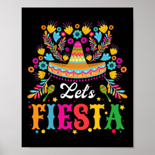 Fiesta Funny Cinco De Mayo Women Men Kids Poster