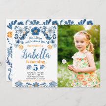 Fiesta Geburtstag Einladung mit Foto