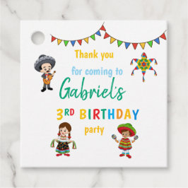 Fiesta Geburtstag vielen Dank Party Geschenk-Tag Geschenkanhänger