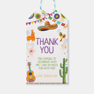 Fiesta Geburtstags Dankeschön Geschenkanhänger