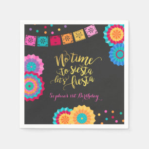 Fiesta-Geburtstags-Party-Serviette keine Zeit zum Serviette