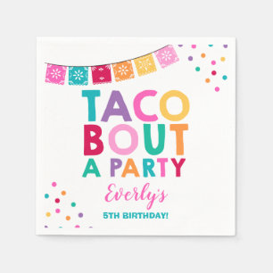 Fiesta-Geburtstags-Party-Serviettetaco-Kampf ein Serviette