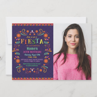 Fiesta Geburtstagsparty Einladung Mexikanisches Fo