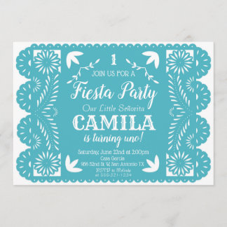 Fiesta Geburtstagsparty Einladung Papel Picado