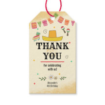 Fiesta Geburtstagsparty Gift Tags