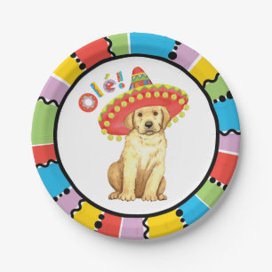 Fiesta-gelber Labrador Pappteller