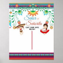 Fiesta Gender Reveal Board Poster