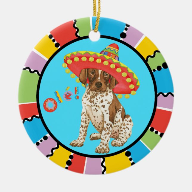 Fiesta German Shorthaired Pointer Keramik Ornament (Vorne)