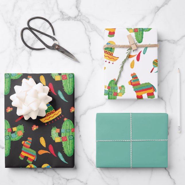 Fiesta Geschenkpapier Set (Vorderseite)