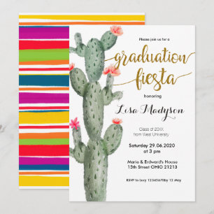Fiesta Graduation Party Einladende Karte