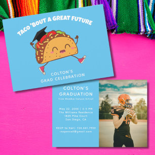 Fiesta Graduierungspartei Taco über eine große Zuk Einladung