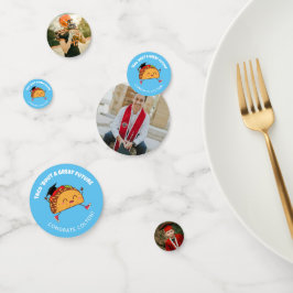 Fiesta Graduierungspartei Taco über eine große Zuk Konfetti