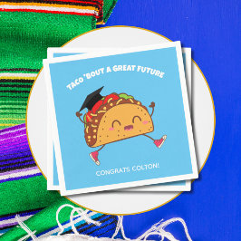 Fiesta Graduierungspartei Taco über eine große Zuk Serviette