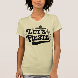 Fiesta Groovy Celebration Sombrero Cactus T-Shirt