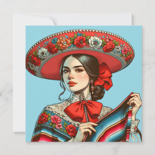 Fiesta Groovy Festive Sombrero Einladung