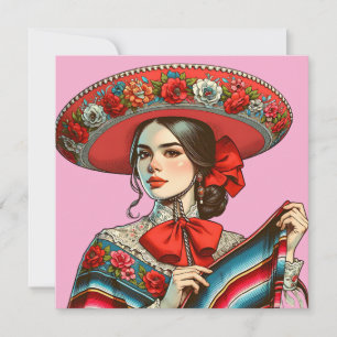 Fiesta Groovy Festive Sombrero Einladung