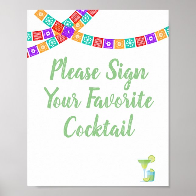 Fiesta Guest Book Sign Poster (Vorne)