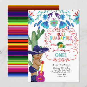 Fiesta-heiliges Guacamole-Geburtstags-Baby Einladung