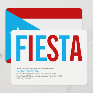 Fiesta: Himmel: Einladung der Flagge Puerto Rico