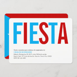 Fiesta: Himmel: Einladung der Flagge Puerto Rico