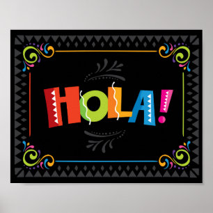 Fiesta HOLA Party Signa Print Poster
