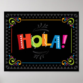 Fiesta HOLA Party Signa Print Poster