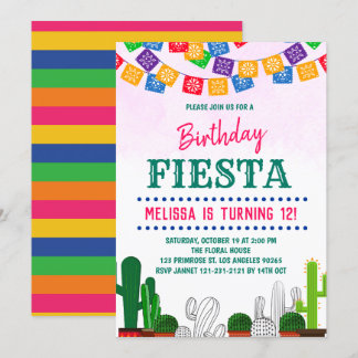 Fiesta Holy Cactus Mexican Cinco de Mayo Birthday Einladung