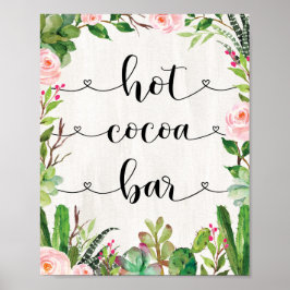 Fiesta Hot Cocoa Bar Geburtstagsdekor Poster