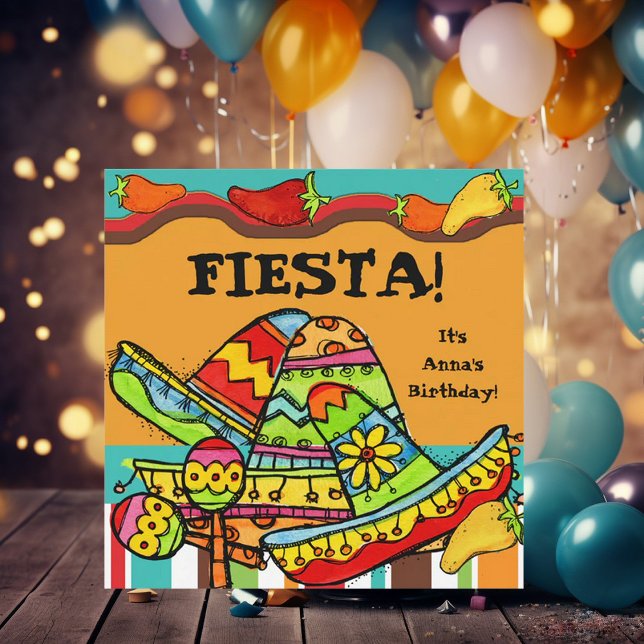 Fiesta individuelle Einladungen zum Geburtstag (Von Creator hochgeladen)