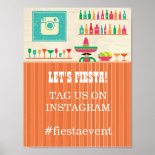 Fiesta Instagram Sign Party Foto Hochzeitsveransta Poster